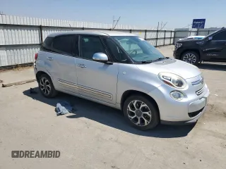 2014 FIAT 500L Lounge with VIN ZFBCFACHXEZ008504, listed as a Copart auction lot 64678195 with 98,957 mi miles and Salvage title. Bid and sale history available at DreamBid. Image 4.