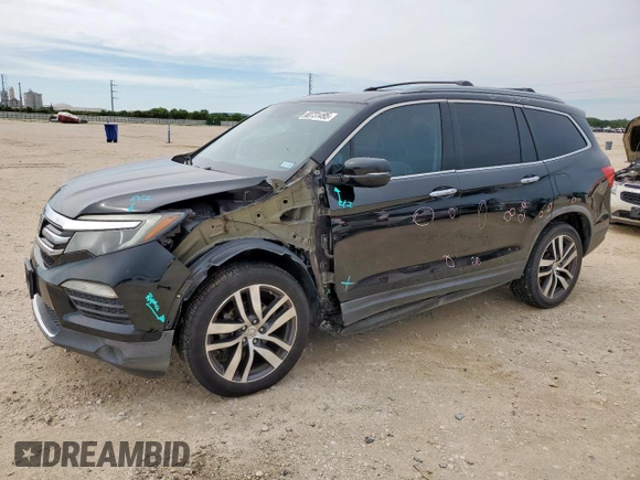 2017 Honda Pilot Elite with VIN 5FNYF6H0XHB047297, listed as a Copart auction lot 60731495 with 158,341 mi miles and Salvage title. Bid and sale history available at DreamBid. Image 1.