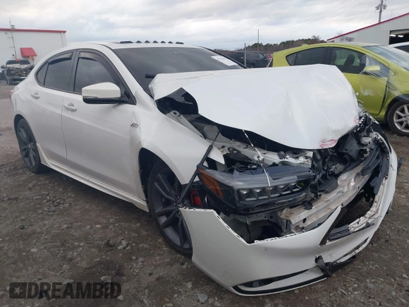 2019 Acura TLX w/A-Spec Pkg with VIN 19UUB1F65KA003195, listed as a IAAI auction lot 41225367 with 86,778 mi miles. Bid and sale history available at carsss.com. Image 1.