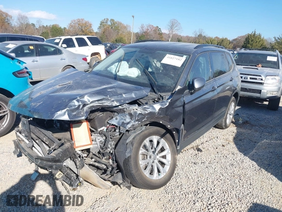2020 Volkswagen Tiguan S with VIN 3VV1B7AX3LM182198, listed as a IAAI auction lot 41027182 with 44,884 mi miles and . Bid and sale history available at DreamBid. Image 2.