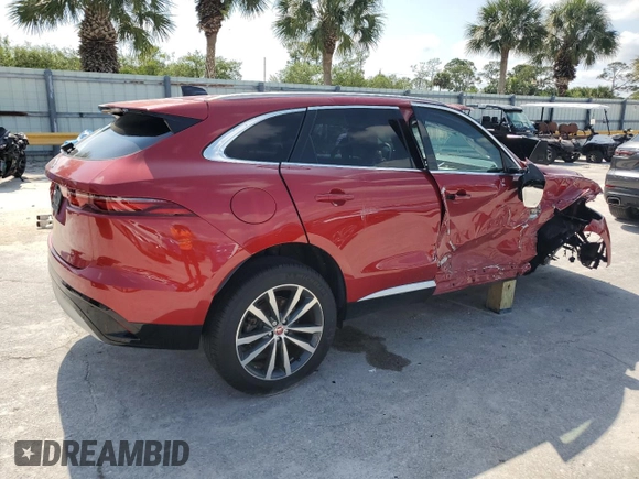 2022 Jaguar F-Pace S with VIN SADCJ2EXXNA698439, listed as a Copart auction lot 46642465 with 21,941 mi miles and Non repairable. Bid and sale history available at DreamBid. Image 3.