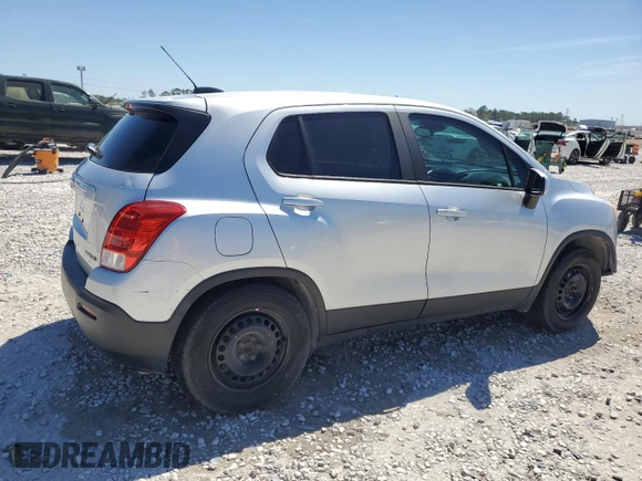 2016 Chevrolet Trax LS with VIN KL7CJKSB6GB618181, listed as a Copart auction lot 49317115 with 187,954 mi miles and Salvage Title. Bid and sale history available at carsss.com. Image 3.