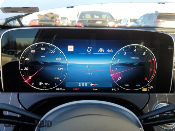 2024 Mercedes-Benz E with VIN W1KLH6FB5RA067448, listed as a Copart auction lot 43457025 with 4,998 mi miles and Salvage Title. Bid and sale history available at DreamBid. Image 9.