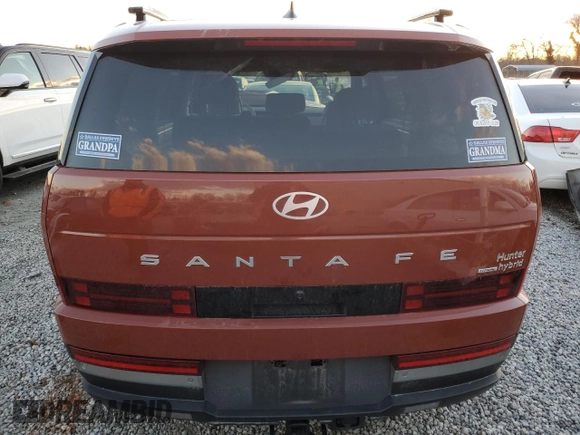 2024 Hyundai Santa Fe Hybrid Limited with VIN 5NMP3DG13RH012815, listed as a Copart auction lot 41429855 with 0 mi miles and Salvage Title. Bid and sale history available at carsss.com. Image 6.