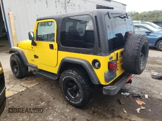 2001 Jeep Wrangler SE with VIN 1J4FA29P21P317171, listed as a Copart auction lot 73362444 with 150,382 mi miles and Salvage Title. Bid and sale history available at carsss.com. Image 2.