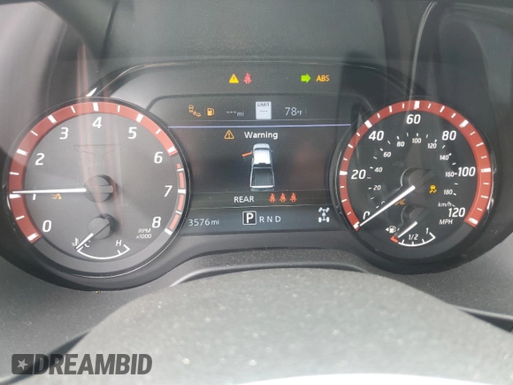 2024 Nissan Titan Pro-4X with VIN 1N6AA1ED8RN118197, listed as a Copart auction lot 64471595 with 3,576 mi miles and Salvage title. Bid and sale history available at DreamBid. Image 9.