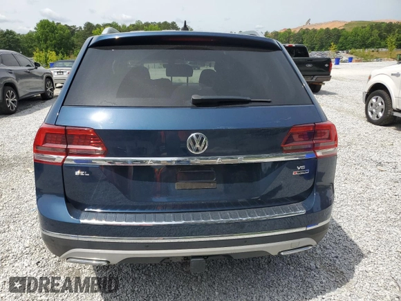 2018 Volkswagen Atlas SEL Premium with VIN 1V2NR2CA1JC572687, listed as a Copart auction lot 55915415 with 75,737 mi miles and Salvage title. Bid and sale history available at DreamBid. Image 6.