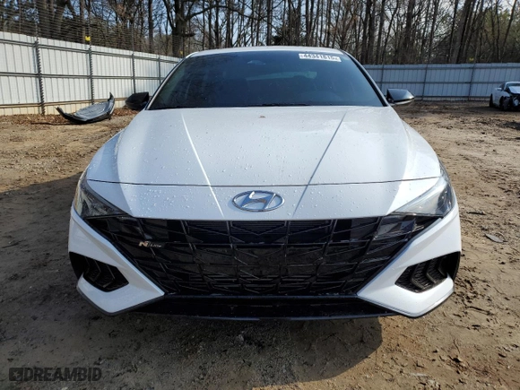 2023 Hyundai Elantra N Line with VIN KMHLR4AFXPU417525, listed as a Copart auction lot 44341815 with 39,796 mi miles and Salvage Title. Bid and sale history available at carsss.com. Image 5.