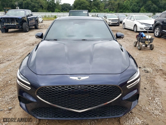 2023 Genesis G70 3.3T with VIN KMTG54TE1PU106024, listed as a Copart auction lot 70501604 with 24,470 mi miles and Salvage Title. Bid and sale history available at carsss.com. Image 5.
