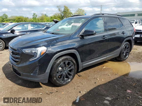 2020 GMC Terrain SLE with VIN 3GKALMEV5LL330543, listed as a Copart auction lot 58581675 with 79,832 mi miles and Salvage title. Bid and sale history available at DreamBid. Image 1.
