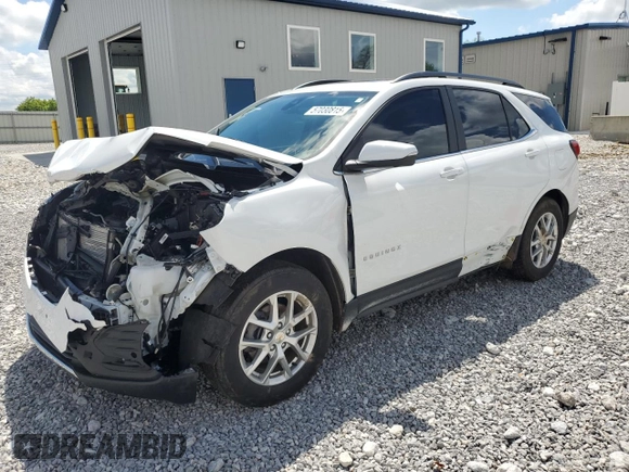 2023 Chevrolet Equinox LT with VIN 3GNAXUEG0PS141237, listed as a Copart auction lot 57030815 with 39,960 mi miles and Salvage title. Bid and sale history available at DreamBid. Image 1.