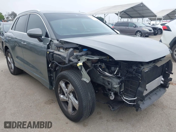 2020 Audi Q3 Premium with VIN WA1AECF32L1061271, listed as a IAAI auction lot 42038795 with 23,902 mi miles and . Bid and sale history available at DreamBid. Image 1.