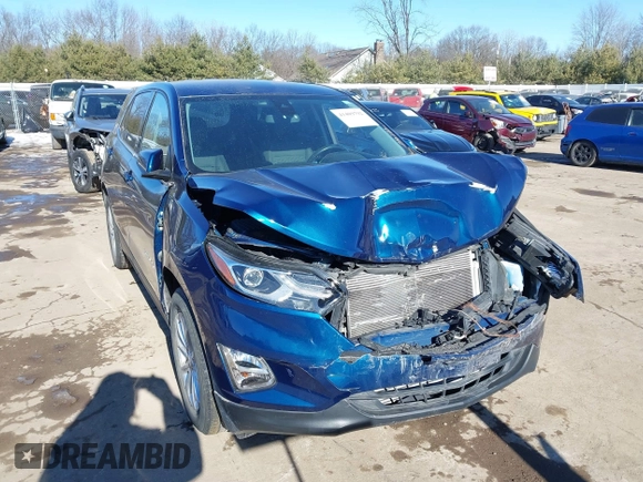 2020 Chevrolet Equinox LT with VIN 2GNAXUEV6L6185542, listed as a IAAI auction lot 41409792 with 56,533 mi miles and . Bid and sale history available at DreamBid. Image 1.