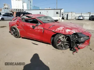 2022 Toyota GR Supra 3.0 with VIN WZ1DB0C0XNW051910, listed as a Copart auction lot 75352524 with 13,090 mi miles and Salvage Title. Bid and sale history available at carsss.com. Image 4.