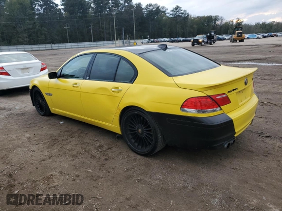 2008 BMW 7 Series 750i with VIN WBAHL83598DT89674, listed as a Copart auction lot 80121224 with 176,601 mi miles and Salvage Title. Bid and sale history available at DreamBid. Image 2.