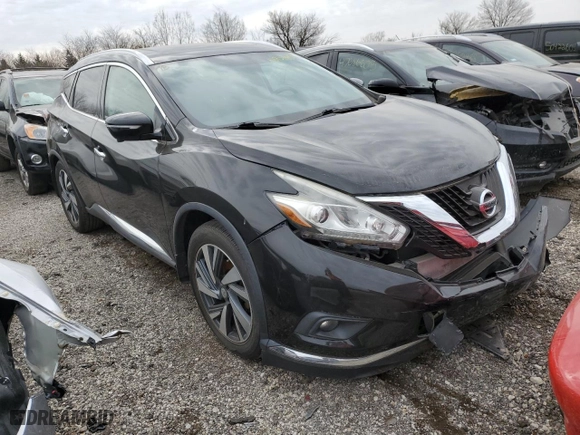 2015 Nissan Murano Platinum with VIN 5N1AZ2MHXFN276408, listed as a Copart auction lot 53737995 with 89,743 mi miles and Salvage Title. Bid and sale history available at carsss.com. Image 4.