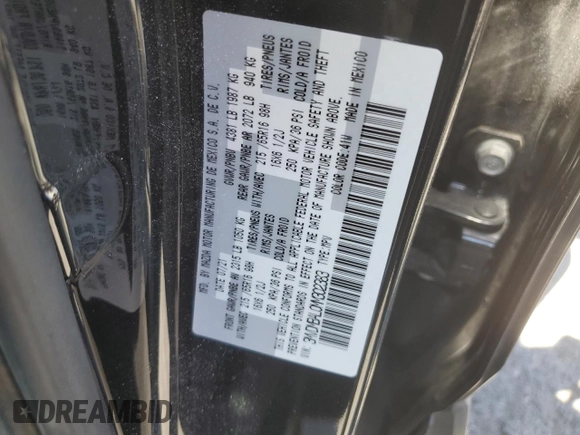 2021 Mazda CX-30 S with VIN 3MVDMBAL0MM302383, listed as a Copart auction lot 52392955 with 23,890 mi miles and Salvage Title. Bid and sale history available at carsss.com. Image 14.