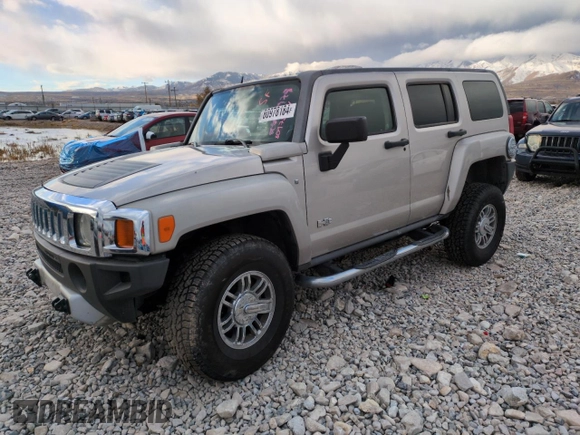 2008 Hummer H3 with VIN 5GTEN33E388203521, listed as a Copart auction lot 80978184 with 158,809 mi miles and Salvage Title. Bid and sale history available at DreamBid. Image 1.