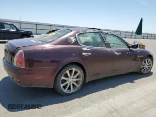 2007 Maserati Quattroporte z VIN ZAMCE39AX70027000, wystawiony jako Copart lot #60355475 z przebiegiem Nie podano mil oraz Czysty tytuł • Clean title. Historia ofert i sprzedaży dostępna na DreamBid. Obrazek 3.