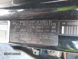 2015 Kia Forte LX with VIN KNAFK4A66F5269515, listed as a IAAI auction lot 41374706 with 150,173 mi miles. Bid and sale history available at carsss.com. Image 9.