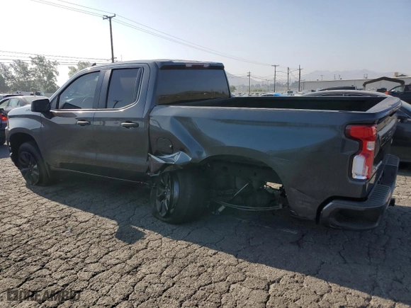 2019 Chevrolet Silverado 1500 Custom with VIN 1GCRWBEH8KZ413573, listed as a Copart auction lot 57072504 with 53,484 mi miles and Salvage Title. Bid and sale history available at carsss.com. Image 2.