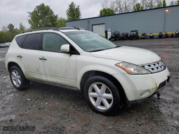 2004 Nissan Murano SL with VIN JN8AZ08W74W325996, listed as a Copart auction lot 52564274 with 0 mi miles and Salvage Title. Bid and sale history available at carsss.com. Image 4.