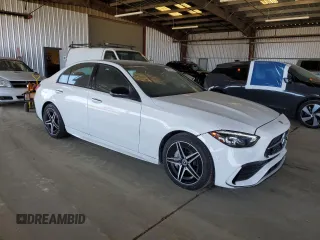 2023 Mercedes-Benz C 300 with VIN W1KAF4GB3PR127824, listed as a Copart auction lot 55670165 with 26,810 mi miles and Salvage title. Bid and sale history available at DreamBid. Image 4.