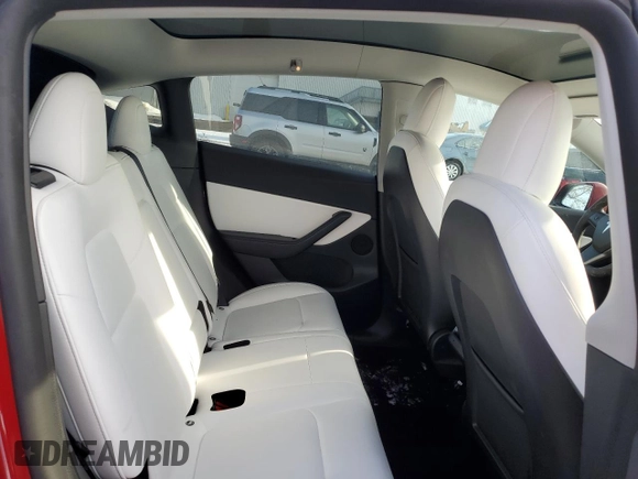 2022 Tesla Model Y Long Range with VIN 7SAYGDEE1NF458443, listed as a Copart auction lot 46497265 with 59,721 mi miles and Salvage Title. Bid and sale history available at carsss.com. Image 10.