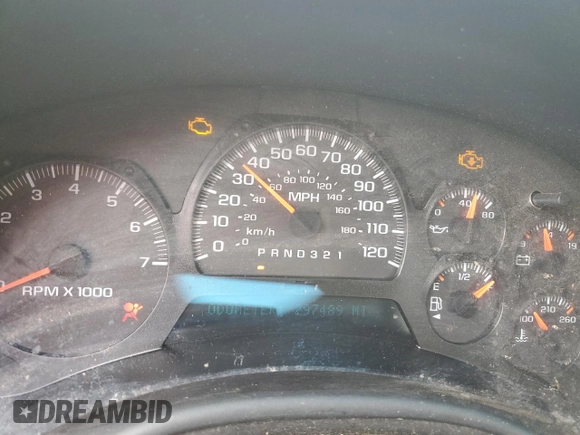 2007 Chevrolet TrailBlazer LT with VIN 1GNDS13S172150879, listed as a Copart auction lot 64628804 with 297,489 mi miles and Salvage Title. Bid and sale history available at DreamBid. Image 9.