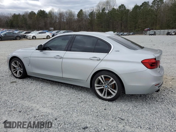 2017 BMW 3 Series 330e iPerformance with VIN WBA8E1C31HA029266, listed as a Copart auction lot 50165855 with 113,737 mi miles and Clean Title. Bid and sale history available at carsss.com. Image 2.