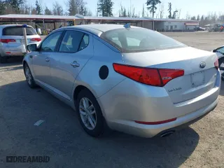 2013 Kia Optima LX with VIN KNAGM4A74D5371383, listed as a IAAI auction lot 41756449 with 133,002 mi miles. Bid and sale history available at carsss.com. Image 3.