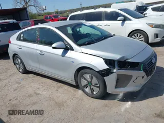 2019 Hyundai Ioniq Blue with VIN KMHC65LC7KU158518, listed as a IAAI auction lot 42014226 with 115,541 mi miles and . Bid and sale history available at DreamBid. Image 1.