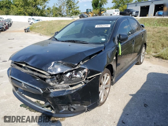 2013 Mitsubishi Lancer GT with VIN JA32U8FW6DU005479, listed as a Copart auction lot 69062344 with 126,217 mi miles and Salvage Title. Bid and sale history available at carsss.com. Image 1.