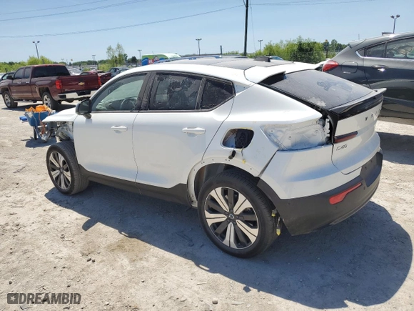 2023 Volvo C40 Recharge Pure Electric Plus with VIN YV4ED3GL1P2054494, listed as a Copart auction lot 57722314 with 11,764 mi miles and Salvage Title. Bid and sale history available at carsss.com. Image 2.
