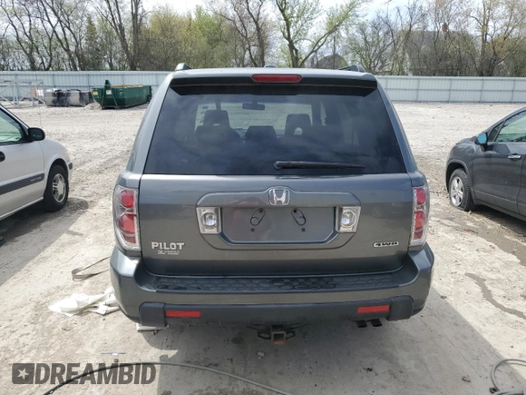 2008 Honda Pilot EX-L with VIN 5FNYF18598B017593, listed as a Copart auction lot 54671415 with 217,881 mi miles and Non Repairable. Bid and sale history available at DreamBid. Image 6.