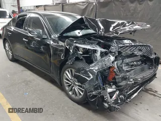 2024 Infiniti Q50 Luxe with VIN JN1EV7BP8RM600588, listed as a IAAI auction lot 42020104 with 3,707 mi miles and . Bid and sale history available at DreamBid. Image 1.