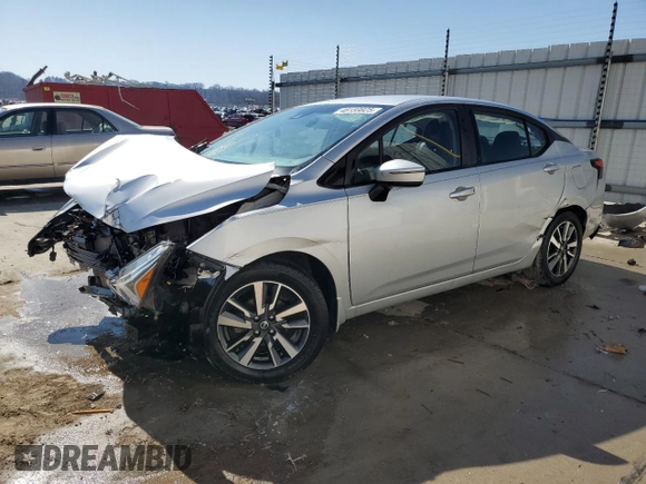 2021 Nissan Versa SV with VIN 3N1CN8EV7ML895080, listed as a Copart auction lot 48159825 with 41,193 mi miles and Salvage Title. Bid and sale history available at carsss.com. Image 1.