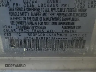 2022 Nissan Sentra S with VIN 3N1AB8BV6NY235475, listed as a Copart auction lot 50362815 with Not Provided miles and Salvage Title. Bid and sale history available at carsss.com. Image 12.
