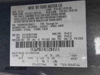 2016 Ford Mustang GT with VIN 1FA6P8CF4G5284515, listed as a IAAI auction lot 42338167 with 118,941 mi miles and . Bid and sale history available at DreamBid. Image 9.