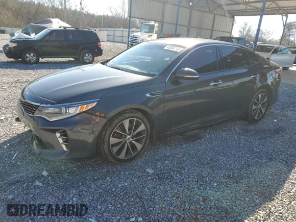 2016 Kia Optima SX Turbo with VIN 5XXGW4L24GG092367, listed as a Copart auction lot 45284145 with 162,796 mi miles and Salvage Title. Bid and sale history available at carsss.com. Image 1.