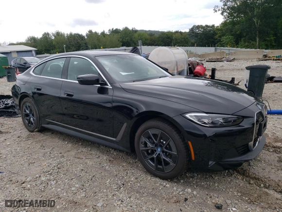 2023 BMW i4 eDrive35 with VIN WBY43AW08PFP86982, listed as a Copart auction lot 63540623 with 489 mi miles. Bid and sale history available at carsss.com. Image 4.