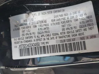 2013 Mazda CX-9 Touring with VIN JM3TB2CA4D0404858, listed as a IAAI auction lot 42164199 with 177,463 mi miles and . Bid and sale history available at DreamBid. Image 9.