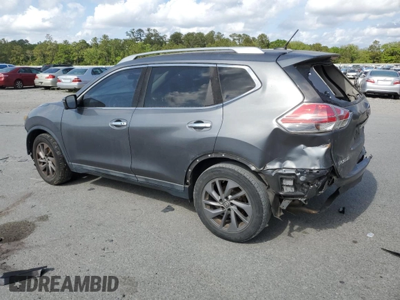 2016 Nissan Rogue SL with VIN 5N1AT2MT8GC754358, listed as a Copart auction lot 53604635 with 153,405 mi miles and Salvage Title. Bid and sale history available at carsss.com. Image 2.