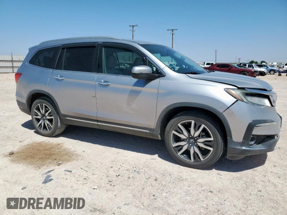 2019 Honda Pilot Elite with VIN 5FNYF6H09KB057259, listed as a Copart auction lot 56770835 with 74,492 mi miles and Salvage title. Bid and sale history available at DreamBid. Image 4.