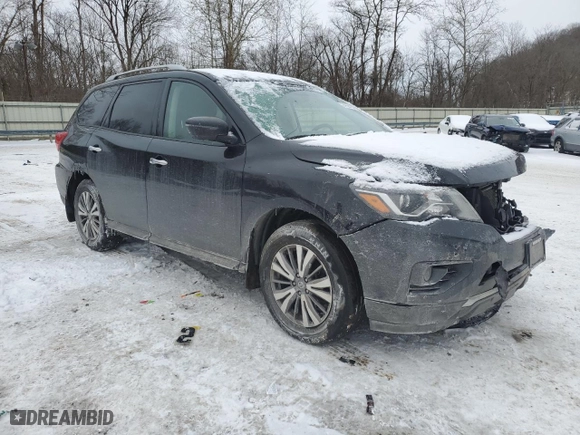 2019 Nissan Pathfinder S with VIN 5N1DR2MM1KC591212, listed as a Copart auction lot 87594295 with 74,907 mi miles and Salvage Title. Bid and sale history available at carsss.com. Image 4.