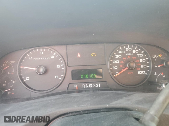 2005 Ford F-250 XL with VIN 1FTNF21505EC00560, listed as a Copart auction lot 44237475 with 78,109 mi miles and Clean Title. Bid and sale history available at DreamBid. Image 9.