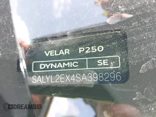 2025 Land Rover Range Rover Velar Dynamic SE с VIN SALYL2EX4SA398296, выставлен на аукционе IAAI как лот 42346810 с пробегом 29 485 миль миль и . История ставок и продаж доступна на DreamBid. Изображение 9.