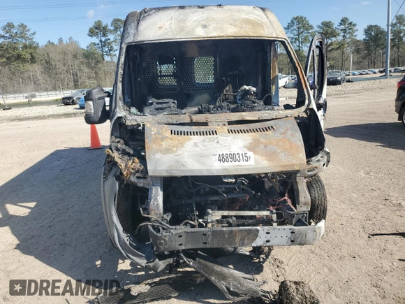 2014 Ram ProMaster Cargo with VIN 3C6TRVCG2EE103192, listed as a Copart auction lot 48890315 with Not Provided miles and Salvage Title. Bid and sale history available at carsss.com. Image 5.