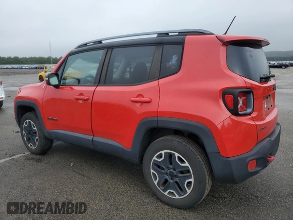 2015 Jeep Renegade Trailhawk with VIN ZACCJBCT0FPB69827, listed as a Copart auction lot 63643985 with 94,841 mi miles and Clean title. Bid and sale history available at DreamBid. Image 2.