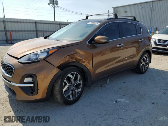 2021 Kia Sportage EX with VIN KNDPN3AC0M7854669, listed as a Copart auction lot 57829275 with 48,520 mi miles and Salvage title. Bid and sale history available at DreamBid. Image 1.